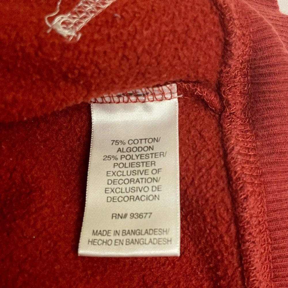 Arizona Jean Company 18 Month Red Sweatshirt cotton/polyester PRELOVED zip-up - Picture 5 of 6